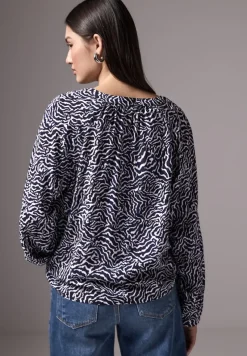 STREET ONE STUDIO Blusen*Bedruckte Bluse deep blue