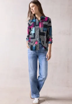 Cecil Blusen*Bedruckte Bluse deep petrol