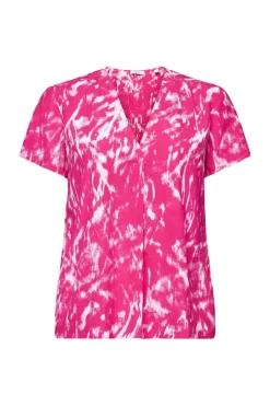 Esprit Blusen*Bedruckte Bluse mit V-Ausschnitt cherry red 2