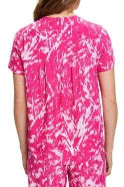 Esprit Blusen*Bedruckte Bluse mit V-Ausschnitt cherry red 2