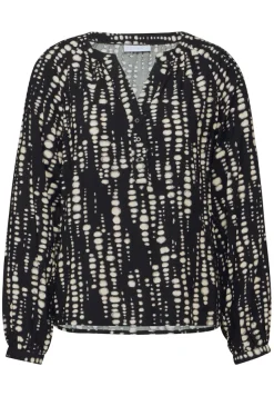 STREET ONE STUDIO Blusen*Bedruckte Raglan-Bluse Black