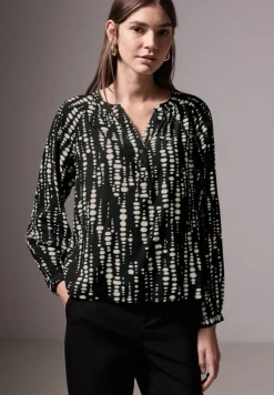 STREET ONE STUDIO Blusen*Bedruckte Raglan-Bluse Black