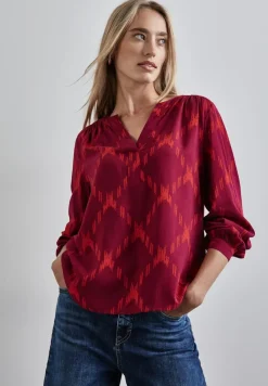 Street One Blusen*Bedruckte Tunika Beet Red
