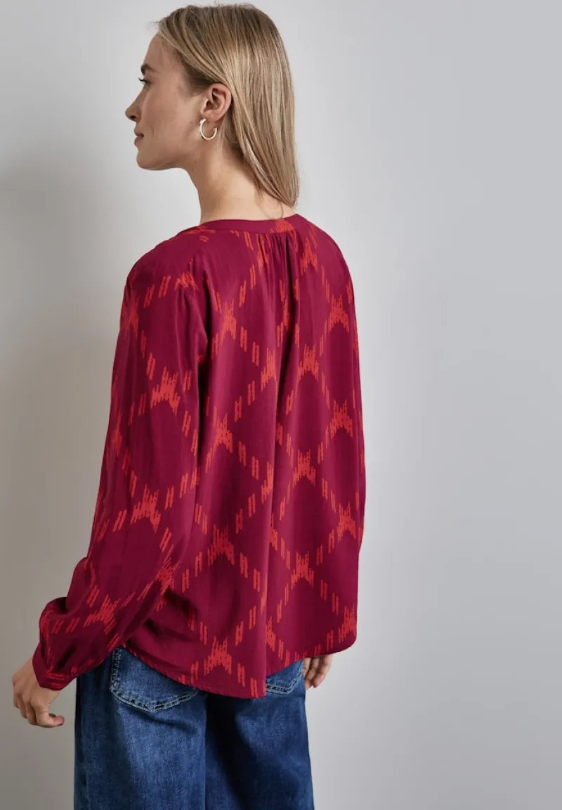 Street One Blusen*Bedruckte Tunika Beet Red