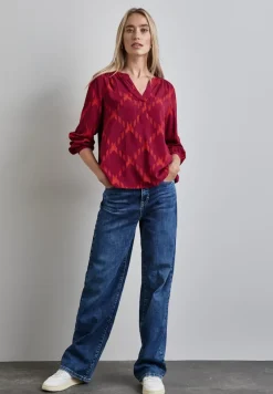 Street One Blusen*Bedruckte Tunika Beet Red