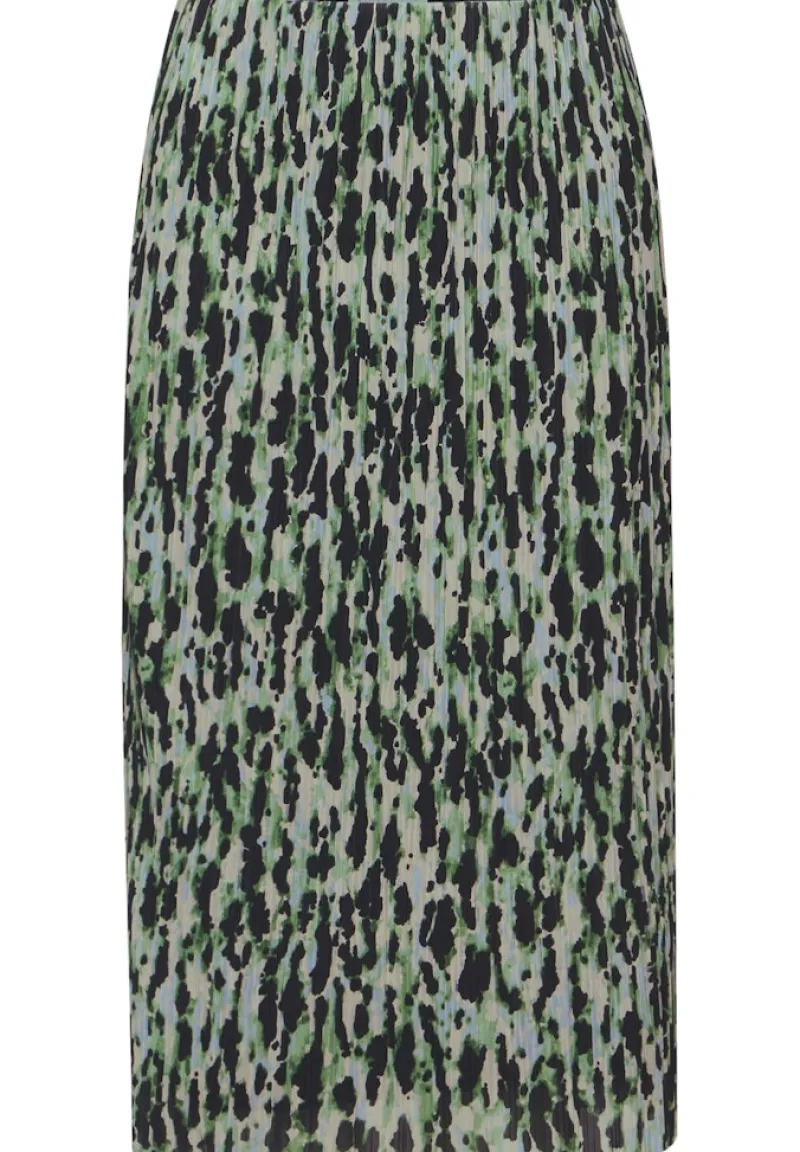 STREET ONE STUDIO Röcke*Bedruckter Plissée-Mesh-Rock vivid green