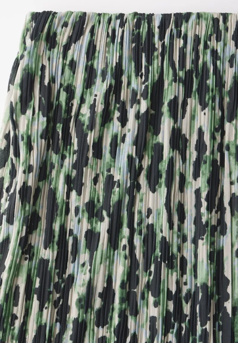 STREET ONE STUDIO Röcke*Bedruckter Plissée-Mesh-Rock vivid green