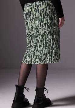 STREET ONE STUDIO Röcke*Bedruckter Plissée-Mesh-Rock vivid green