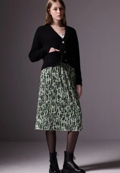 STREET ONE STUDIO Röcke*Bedruckter Plissée-Mesh-Rock vivid green