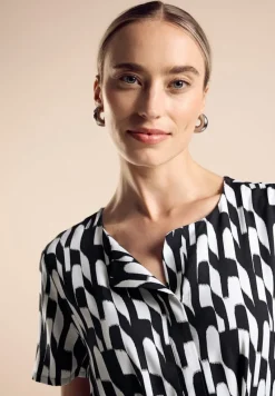 Street One Kleider*Bedrucktes Midi-Kleid Black