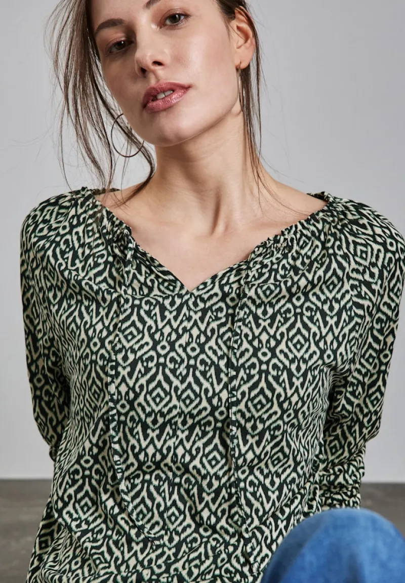 Street One Shirts*Bedrucktes Raglan Shirt hunter green