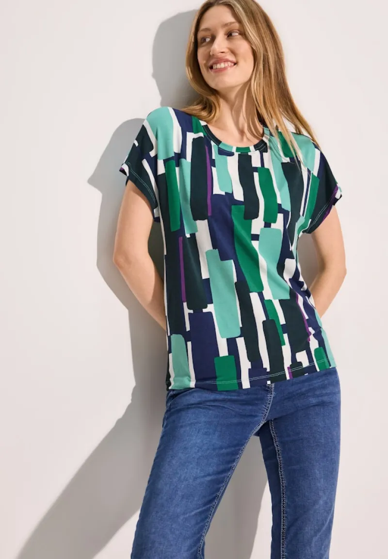 Cecil Shirts*Bedrucktes T-Shirt fir green