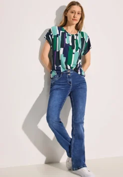 Cecil Shirts*Bedrucktes T-Shirt fir green