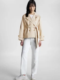 Tommy Hilfiger Jacken*BELTED DOUBLE BREASTED PEACOAT khaki