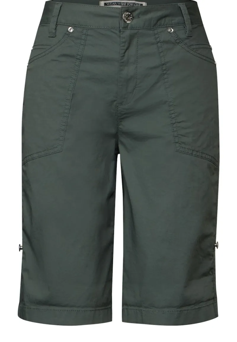 Street One Shorts*Bermuda mit Turn-Up marshy green