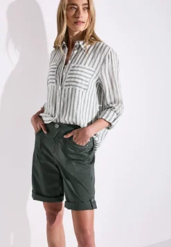 Street One Shorts*Bermuda mit Turn-Up marshy green