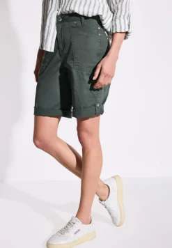Street One Shorts*Bermuda mit Turn-Up marshy green