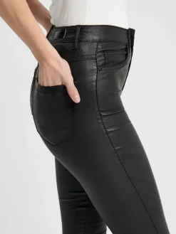 Only Hosen*Beschichete Skinny Jeans Black