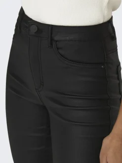 Only Hosen*Beschichete Skinny Jeans Black