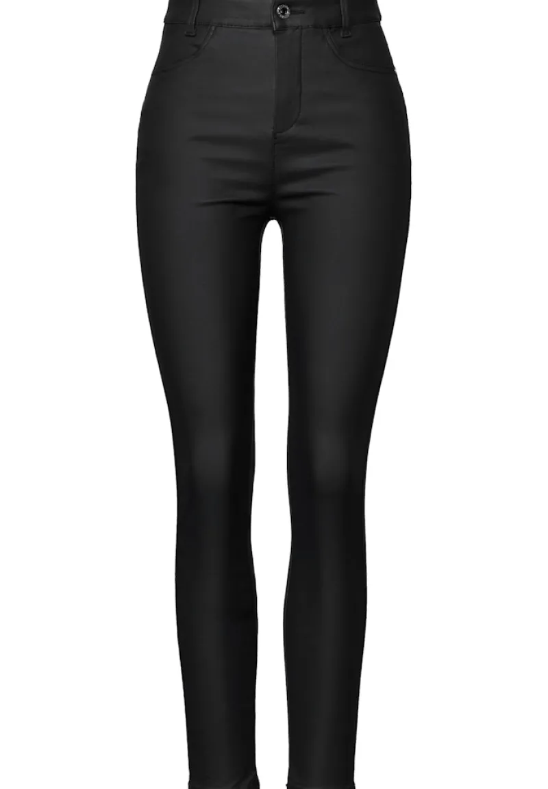 STREET ONE STUDIO Hosen*Beschichtete Hose Black