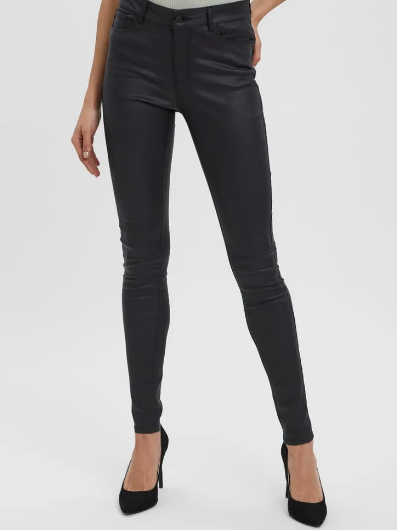Vero Moda Hosen*Beschichtete Hose Black