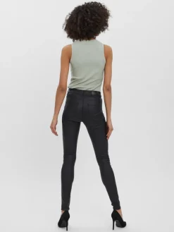 Vero Moda Hosen*Beschichtete Hose Black