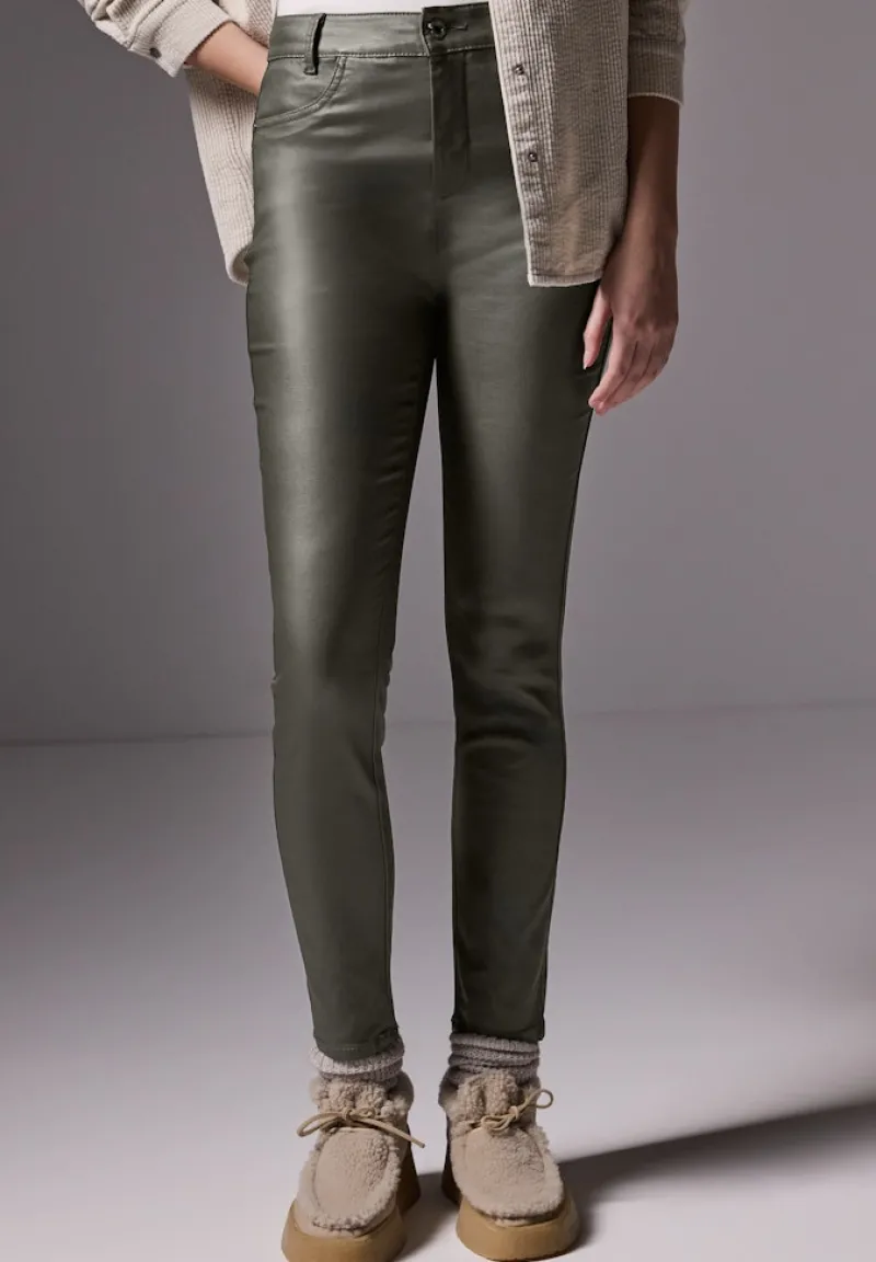 STREET ONE STUDIO Hosen*Beschichtete Hose dark laurel green