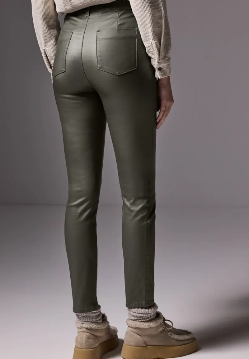 STREET ONE STUDIO Hosen*Beschichtete Hose dark laurel green