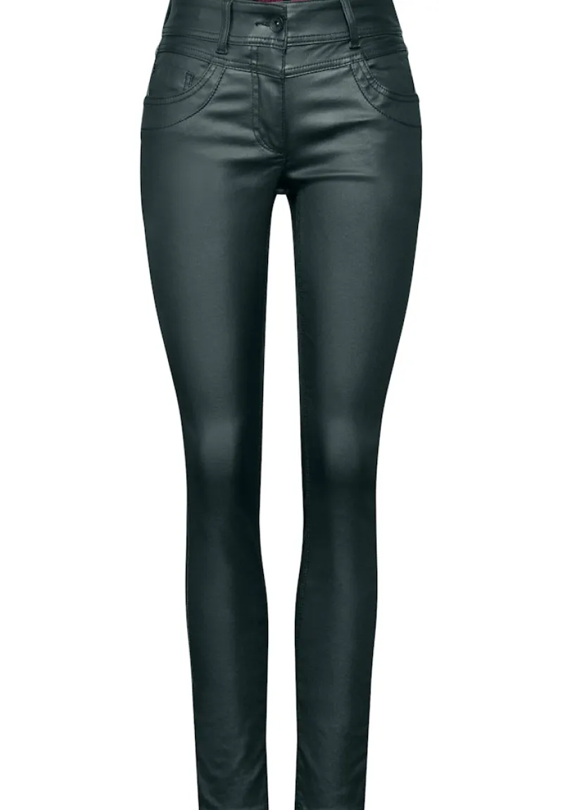 Cecil Hosen*Beschichtete Hose fir green