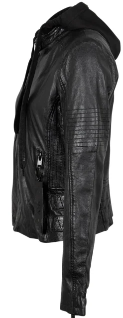 Gipsy Jacken*Bikerjacke mit abnehmbarem Jerseyhoodie Schwarz