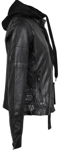 Gipsy Jacken*Bikerjacke mit abnehmbarem Jerseyhoodie Schwarz