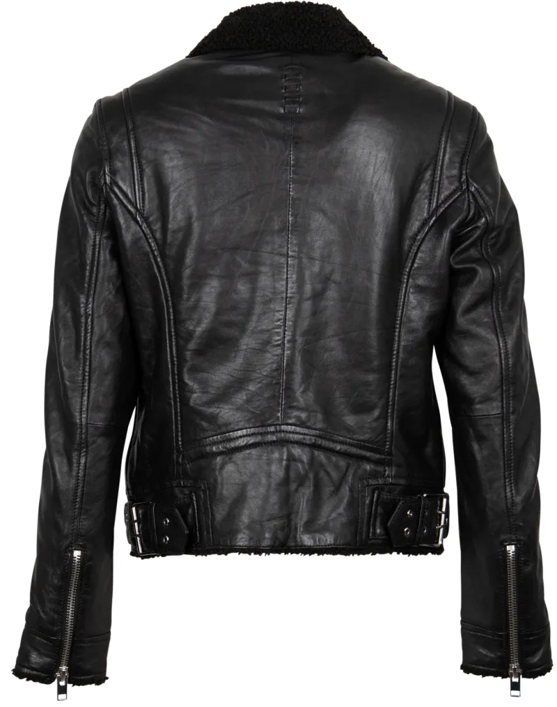 Gipsy Jacken*Bikerjacke mit kuscheligem Futter Schwarz