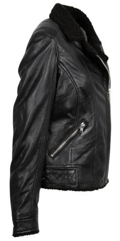 Gipsy Jacken*Bikerjacke mit kuscheligem Futter Schwarz