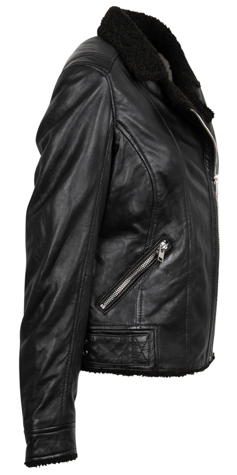 Gipsy Jacken*Bikerjacke mit kuscheligem Futter Schwarz