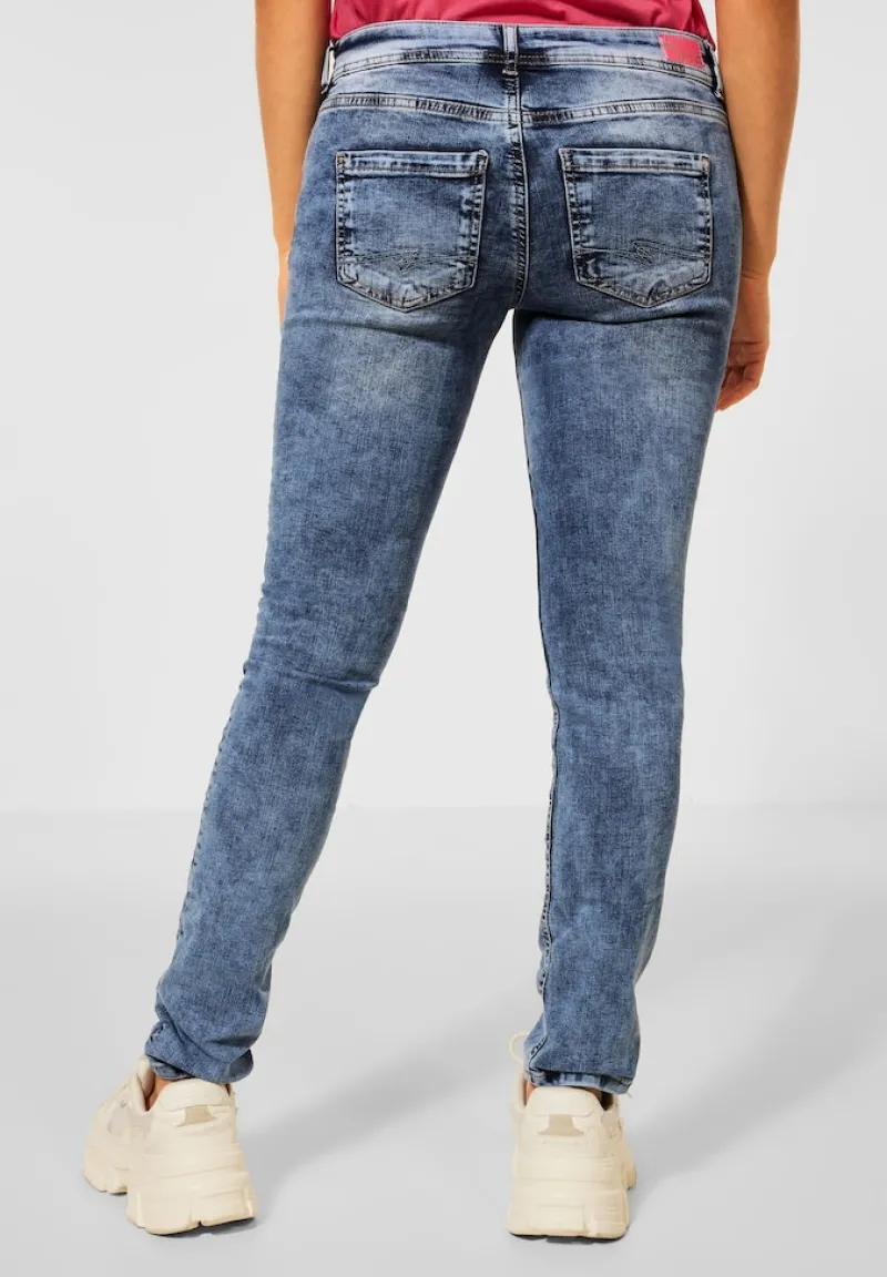 Street One Jeans*Blaue Casual Fit Jeans heavy indigo random wash