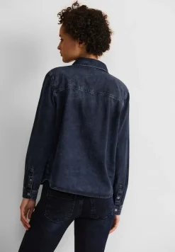 Street One Blusen*Blaue Jeansbluse blue soft wahsed