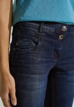 Cecil Jeans*Blaue Loose Fit Jeans blue black random wash
