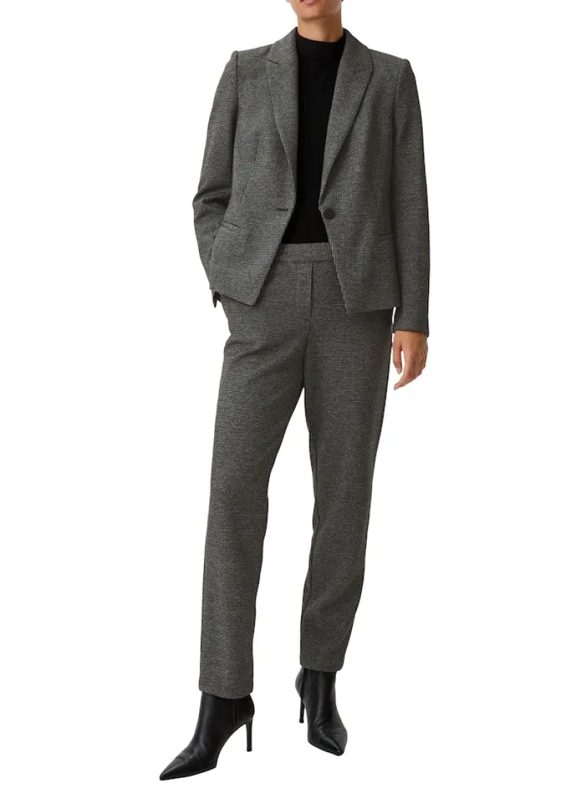 Comma Jacken*Blazer mit Pepita-Muste Schwarz