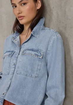 STREET ONE STUDIO Jacken*Bleached Denim Overshirt ultra bleach wash