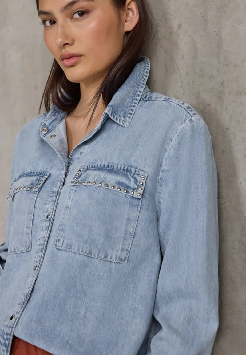 STREET ONE STUDIO Jacken*Bleached Denim Overshirt ultra bleach wash