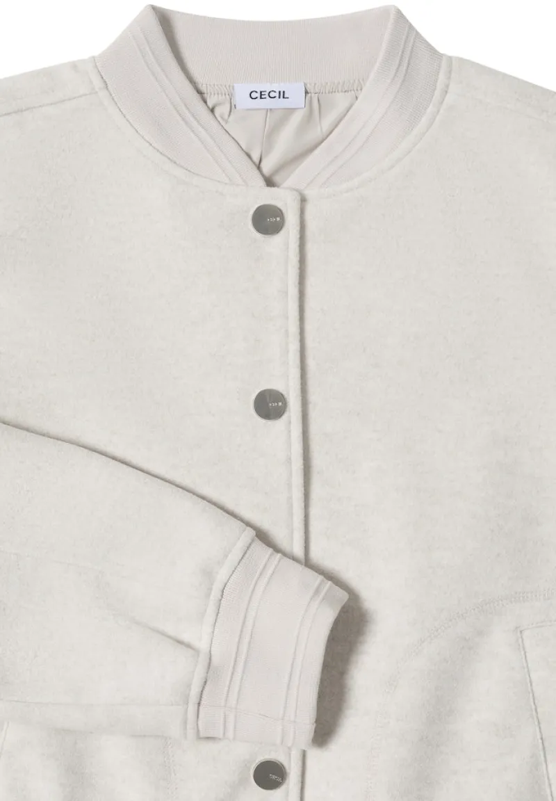 Cecil Jacken*Blouson in Wolloptik light greige melange