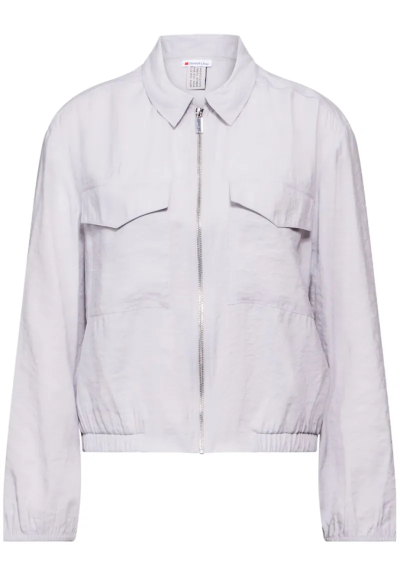 Street One Blusen*Blouson mit Taschen heather grey