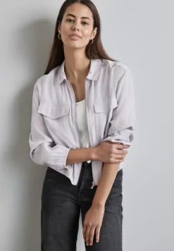 Street One Blusen*Blouson mit Taschen heather grey