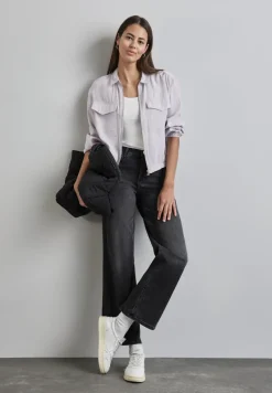 Street One Blusen*Blouson mit Taschen heather grey