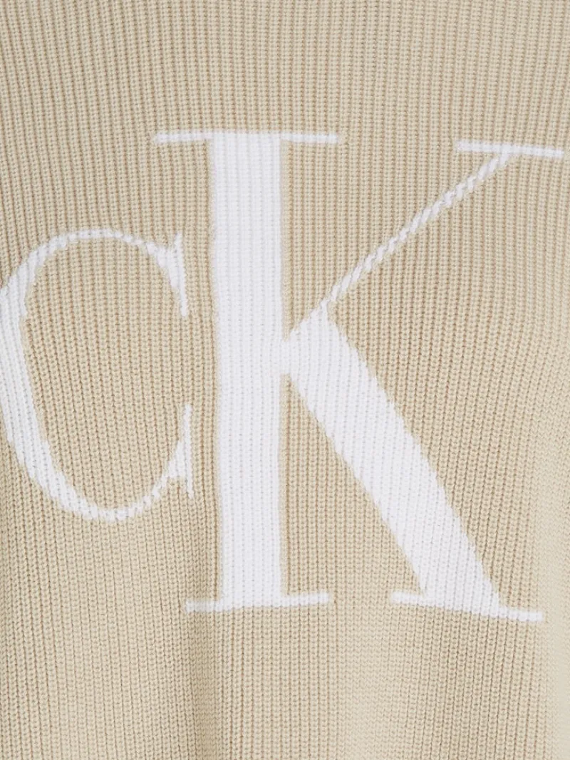 Calvin Klein Jeans Pullover & Sweatshirts*BLOWN UP CK LOOSE SWEATER classic beige