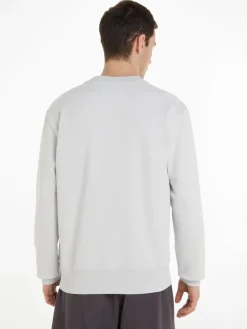 Calvin Klein Jeans Pullover & Sweatshirts|Big Boys*BLURRED ADDRESS LOGO CREW NECK ghost grey