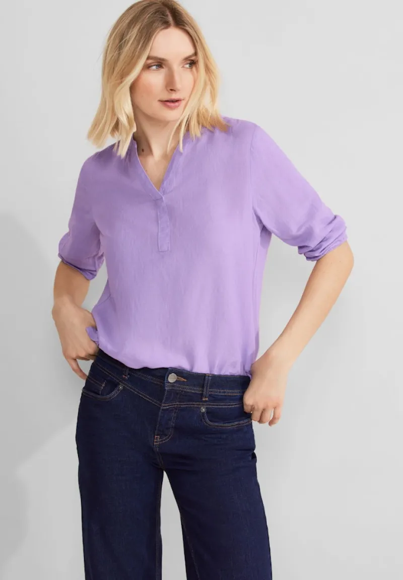 Street One Blusen*Bluse aus Leinenmischung smell of lavender