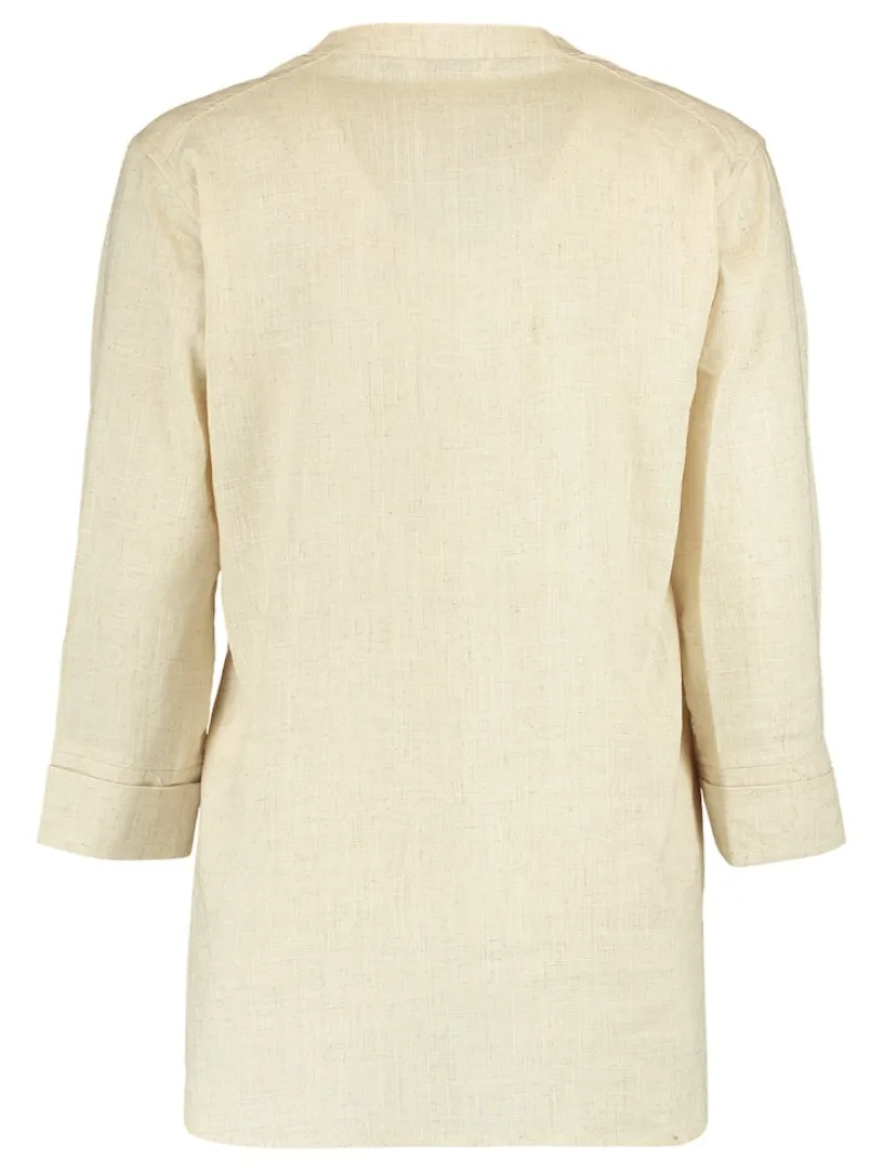 Zabaione Blusen*Bluse aus Leinenmix salbei