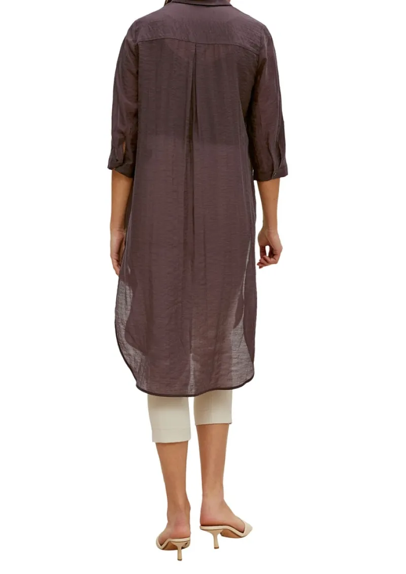 Comma Blusen*Bluse aus Lyocell-Mix Braun