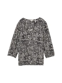Tom Tailor Blusen*Bluse aus Viskose navy abstract dot design